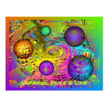 Universal Peace & Love Holiday Greetings Post Cards