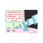 universe end lens cap telescope astronomer stickers