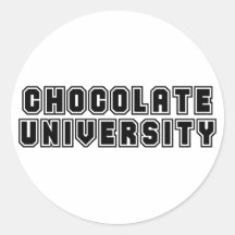 Université de chocolat autocollants