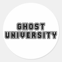 Université de fantôme autocollant rond