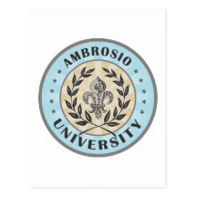 University Ambrosio Light Blue Post Card