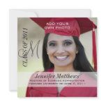 University Graduation Photo Monogram Announcement