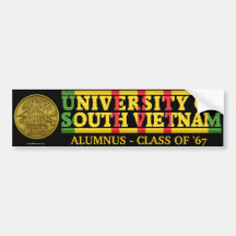 University of South Vietnam Alumnus Sticker Bumper Stickers