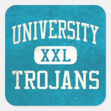 University Trojans Athletics Square Sticker