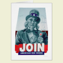 Unlce Sam utilise un bouton de Croix-Rouge (US0029 cartes