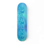 Unlimited-Abstract Blue Spiral Skate Board Decks