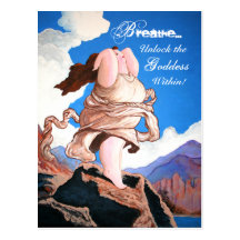 "Unlock the Goddess Within" postcards