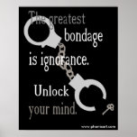 Unlock Your Mind (black) Poster posters