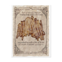 Unnatural Pile of Sticks postcard
