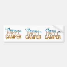 UnOfficial Happy Camper Bumper Sticker