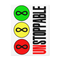 Unstoppable Infinity Stop Sign Post Card