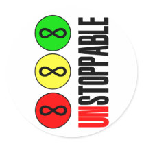 Unstoppable Infinity Stop Sign Stickers