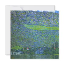 Unterach at the Attersee by Gustav Klimt Custom Invites