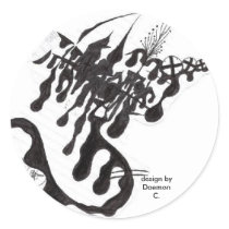 untitledtrippyfrenchshit round sticker