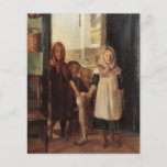 Unusual art painting of little girls w giant fish personalized flyer