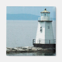 Unusual Lighthouse Square Magnet
