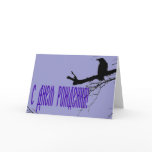 Unusual Russian Birthday card with a Raven