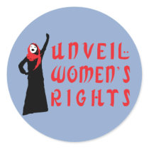 Unveil Muslim Women's Rights Round Sticker
