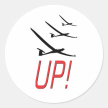 UP !  Glider Sailplane Sticker