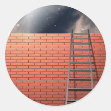 Up Round Sticker