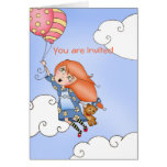 Up Up Away - Invitation Greeting Card