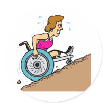 Uphill Race Sticker