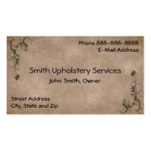 Upholstery Upholsterer Leather Business Card