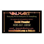 Upload art to 2 side Valxart business card