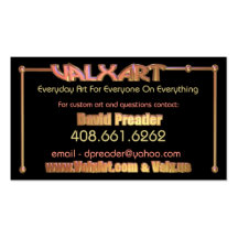 Upload art to 2 side Valxart business card