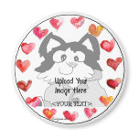 Upload Photo Cartoon Hearts Personalized Magnets