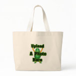 Upload your photo to template products canvas bag