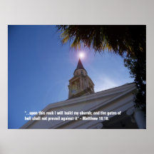 Upon this rock will I build my church Poster