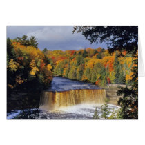 Upper Tahquamenon Falls in UP Michigan in autumn Card