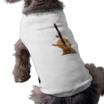 Upright acoustic bass with hands musician doggie tee