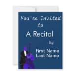 Upright bass player, purple version painting custom announcements