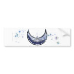 Upright Cresent Bumper Sticker bumper stickers