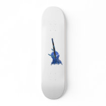 Upright orchestral acoustic double bass blue art