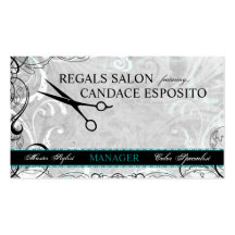 Upscale Swirls and Fluers Salon Business Card
