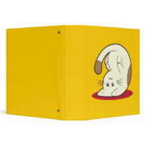 Upside Down Cat 3 Ring Binder