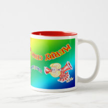 Upside-down Christmas Rainbow Girl Mug