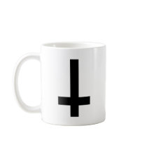 Upside Down Cross Coffee Mugs
