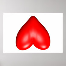Upside Down Heart Poster