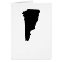 Upside Down Map of New Hampshire Greeting Cards