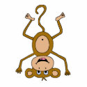 upside down monkey photo sculptures