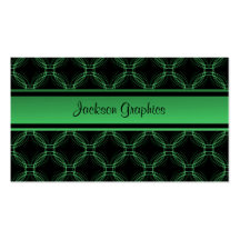 Uptown Elegance Business Card, Green