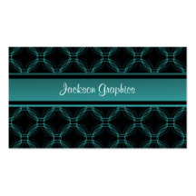 Uptown Elegance Business Card, Teal