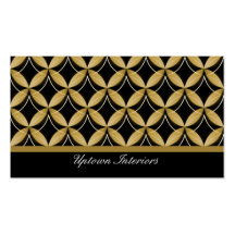 Uptown Glam Business Card, Gold