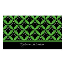 Uptown Glam Business Card, Green