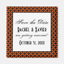 Uptown Glam Halloween Save the Date Magnet