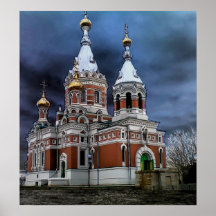 Uralsk City Church, kazakhstan Print
